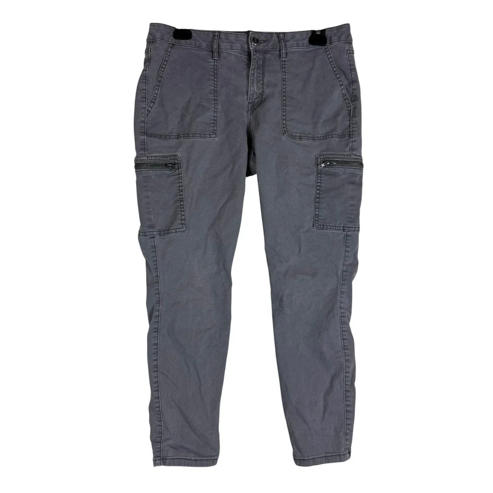 A.n.a A New Approach Pants Womens 29/8 Gray Cargo Skinny Ankle Twill Pockets